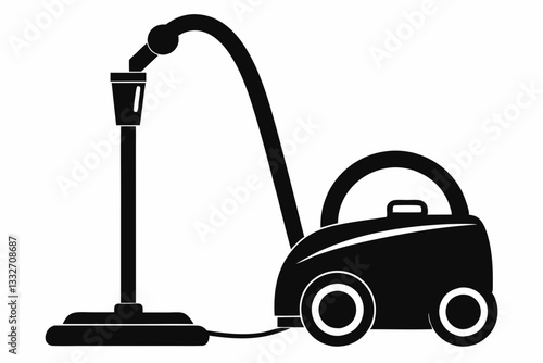vacuum cleaner line art silhouette vector illustration