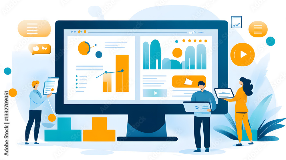 Professional Performance Overview Concept Cartoon Vector Illustration for Business Presentations Professional Performance Overview Concept Cartoon Vector Illustration for Business Presentations
