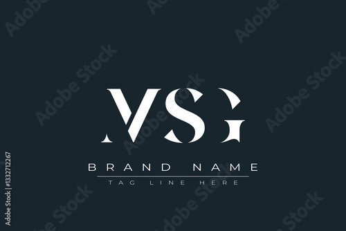 MSG abstract letter logo design. This logo is designed by three abstract letters.