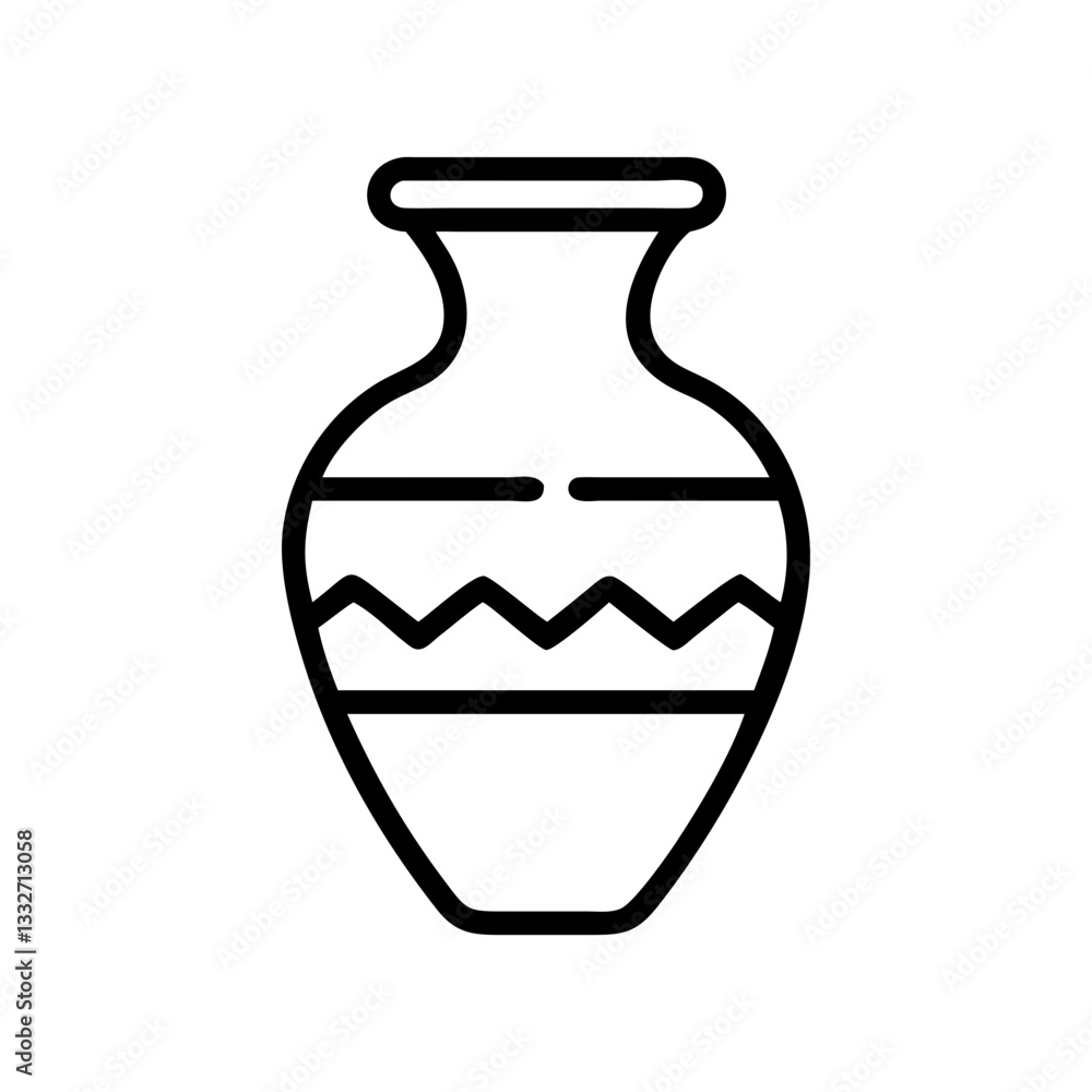 ancient pottery icon, ancient pottery flat illustration - simple vector illustration of ancient pottery , perfect for icons and logos