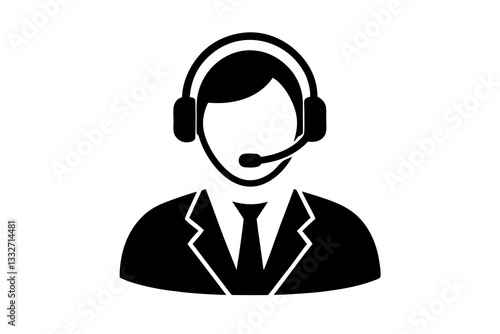 Flat Customer Support Icon – Help Desk and Service Vector Illustration

