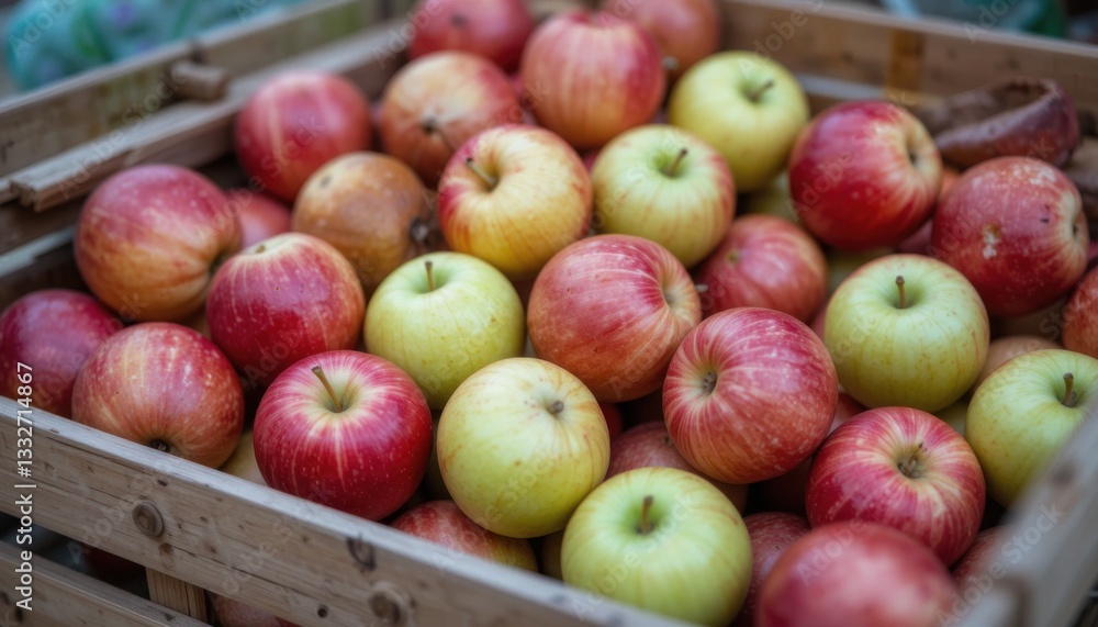 Harvesting fresh apples in a rustic market fruit photography natural environment close-up view Harvesting fresh apples in a rustic market fruit photography natural environment close-up view