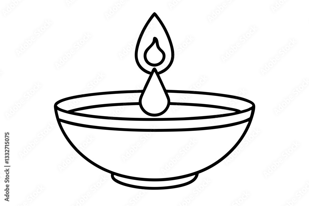 Line Art Diwali Diya Oil Lamp Icon – Festive Vector Illustration
Line Art Diwali Diya Oil Lamp Icon – Festive Vector Illustration