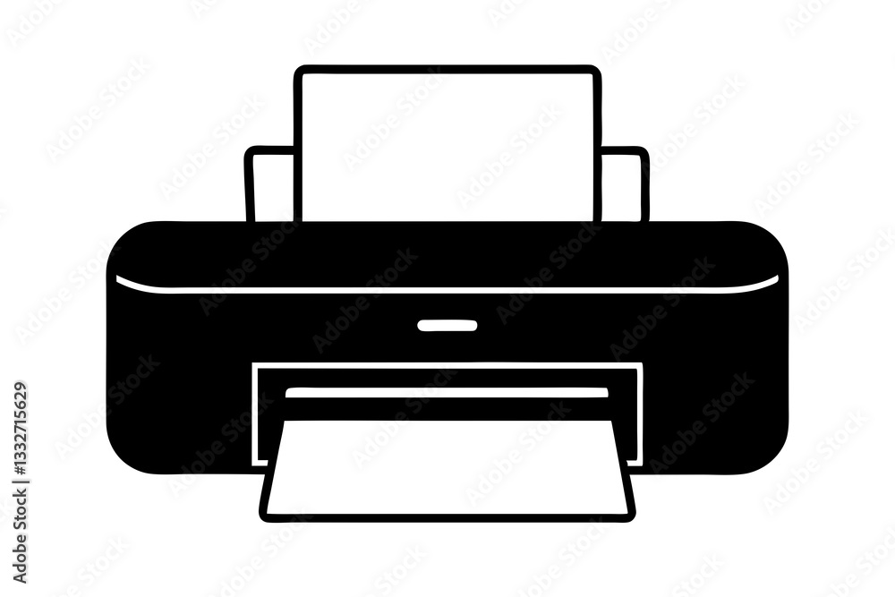 Flat Desktop Printer Icon with Document for Web and Apps
Flat Desktop Printer Icon with Document for Web and Apps
