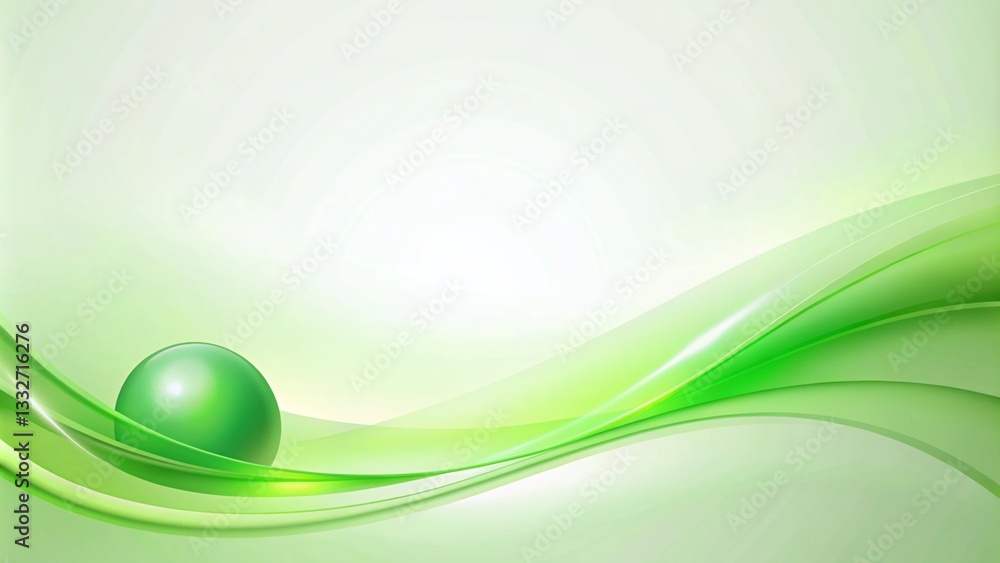 Obraz premium Green Curved Background Design for PowerPoint Presentations