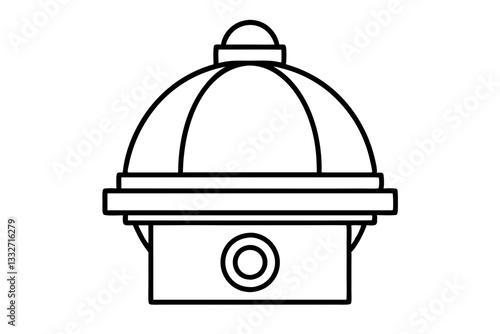 Modern Dome Security Surveillance Video Camera SVG Icon

