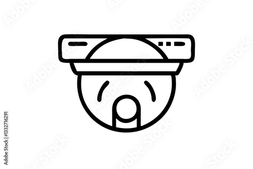 Modern Dome Security Surveillance Video Camera SVG Icon

