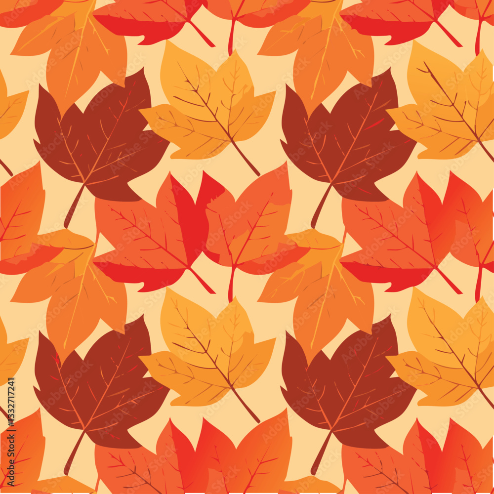 Fall Leaves Seamless Print .eps Fall Leaves Seamless Print .eps
