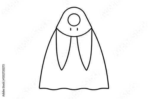 "Invisibility Cloak Icon for Games - Flat Design"

