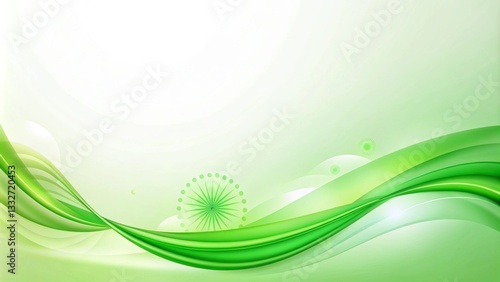 Obraz na płótnie Green Curved Background Design for PowerPoint Presentations w salonie