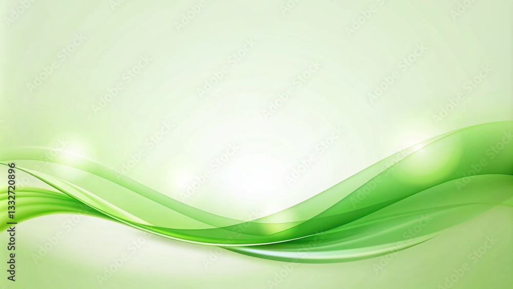 Obraz premium Green Curved Background Design for PowerPoint Presentations