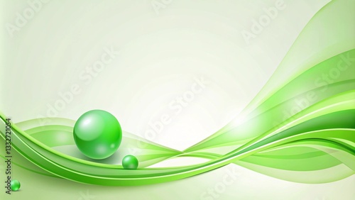 Obraz na płótnie Green Curved Background Design for PowerPoint Presentations w salonie
