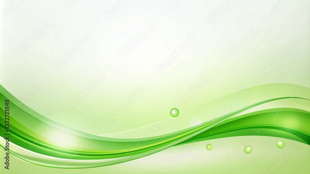 Green Curved Background Design for PowerPoint Presentations