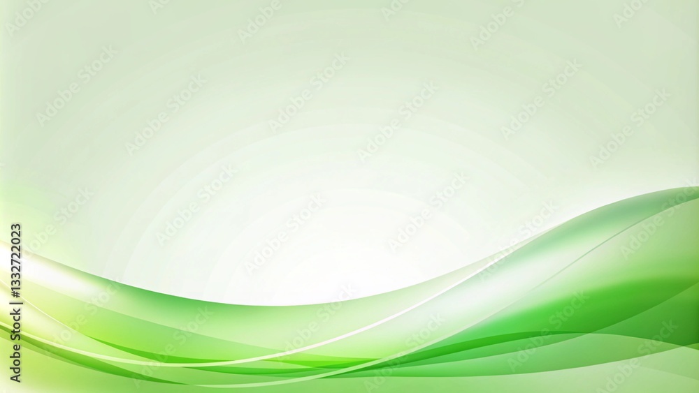 Green Curved Background Design for PowerPoint Presentations