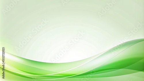 Green Curved Background Design for PowerPoint Presentations