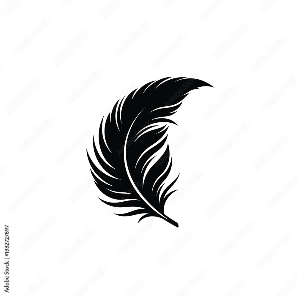 Obraz premium feather vector illustration