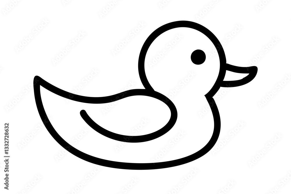 Rubber Duck Ducky Bath Toy Line Art Icon for App
Rubber Duck Ducky Bath Toy Line Art Icon for App