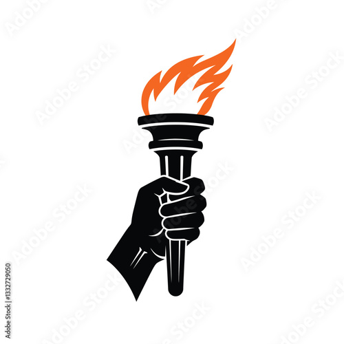 vector illustration of a fire torch