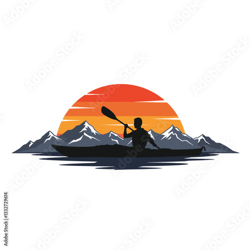 kayak on white background