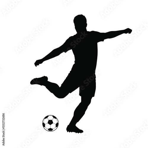 soccer player silhouette
