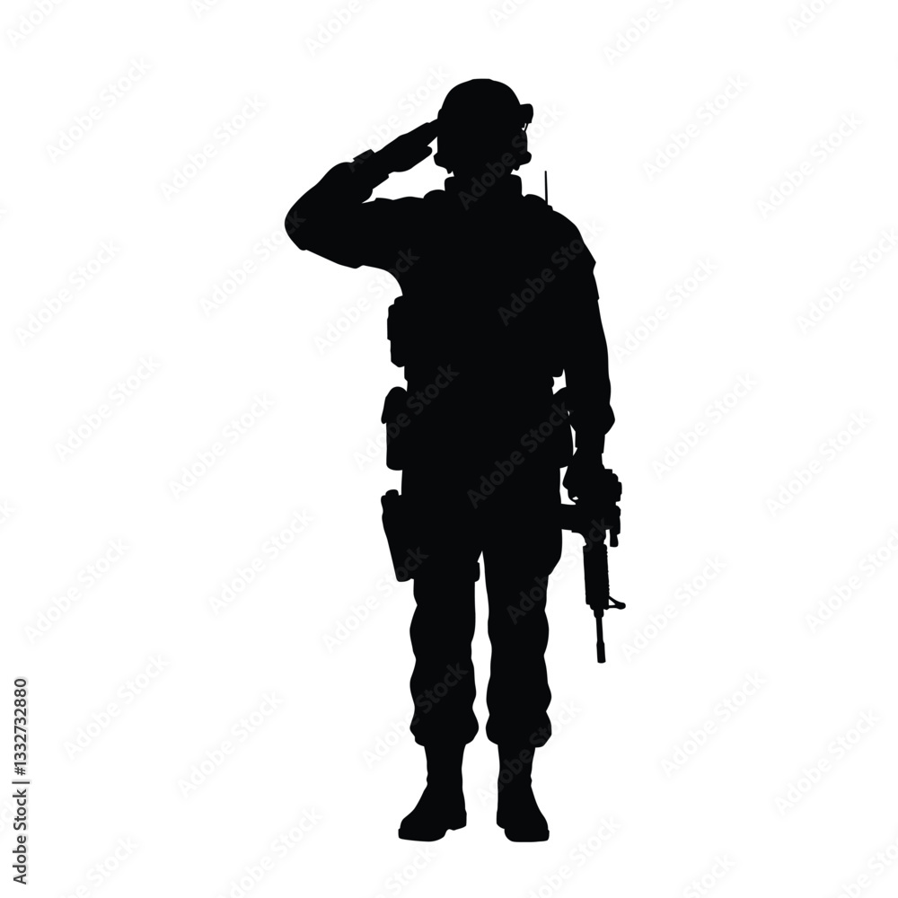 silhouette of a soldier silhouette of a soldier