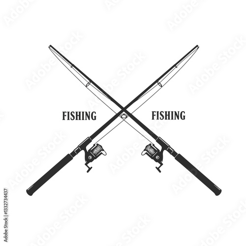 Silhouette fishing rod 