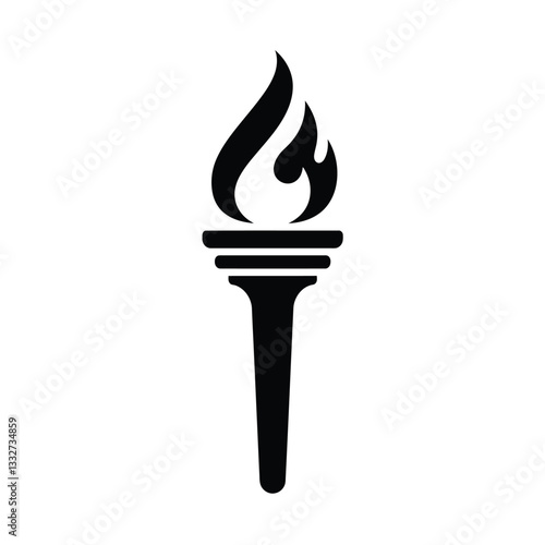 vector illustration of a burning candle