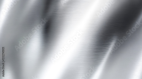 Shimmering silver metallic surface with subtle reflections and soft light gradient