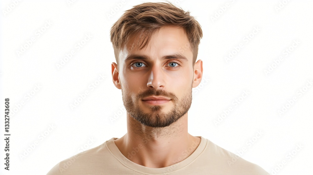 Casual young man with stylish hair, neutral shirt, relaxed expression, ideal for personal branding or casual content creation. Casual young man with stylish hair, neutral shirt, relaxed expression, ideal for personal branding or casual content creation.