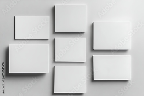 Wallpaper Mural Seven blank white business cards mockup template Torontodigital.ca