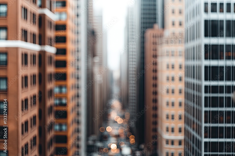 Fototapeta premium close-up of bustling megacity street showcasing diverse architectural styles and cultural influences