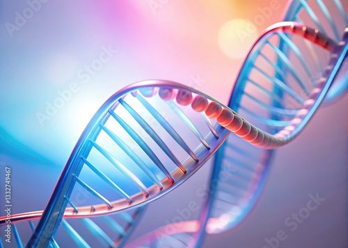 Minimalist DNA Strand Background: Abstract Science Photography, Genetic Code Image, Helix Structure