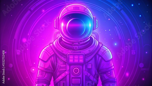 Obraz na płótnie Futuristic Space Exploration Suit The Cosmic Armor w salonie