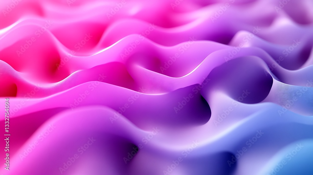 Obraz premium Abstract Pink Purple Blue Wave Pattern Design