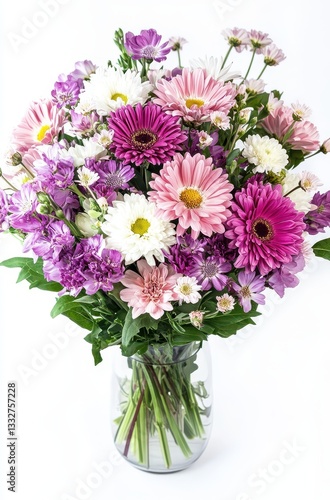 Wallpaper Mural Vibrant bouquet of assorted flowers in a glass vase showcasing a variety of colors and textures, perfect for celebrations and home decor Torontodigital.ca