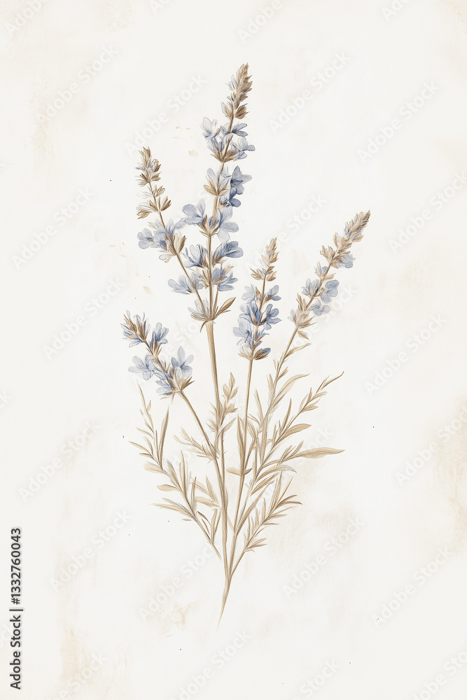 Delicate Lavender Botanical Print Delicate Lavender Botanical Print