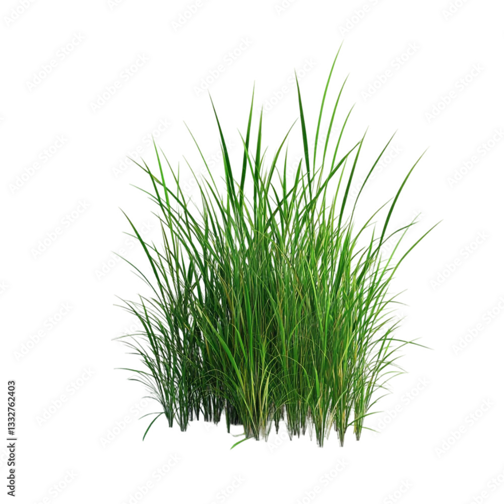 Obraz premium Lush Green Grass Against Vibrant Abstract Background Nature's Serenity in Bold Colors