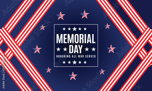 Happy Memorial Day banner. National american holiday. American flag.memorial day lettering banner. in honor of our heroes. hand drawn text with stars for memorial day in usa.