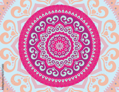 Colorful vintage ceramic tiles wall decoration.motif, luxury, swirl, religion, cultural, kaleidoscope, anniversary, painting, mothers day, fashion, greeting, art, invitation, celebration, indian.