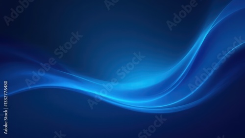 Abstract blue wave background with fluid curves and gradient lighting