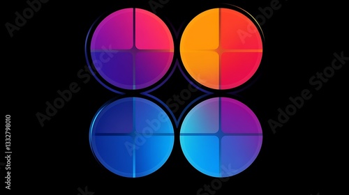 A clean and modern redesign of a classic branda??s logo, with vibrant colors and sleek lines.