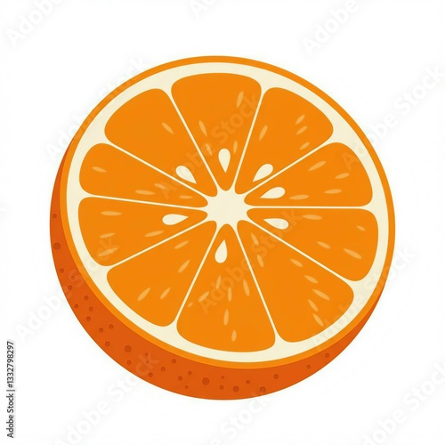 slice of orange illustration 