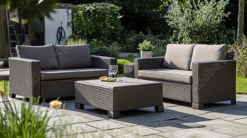Backyard Patio Furniture Set, Sunny Day