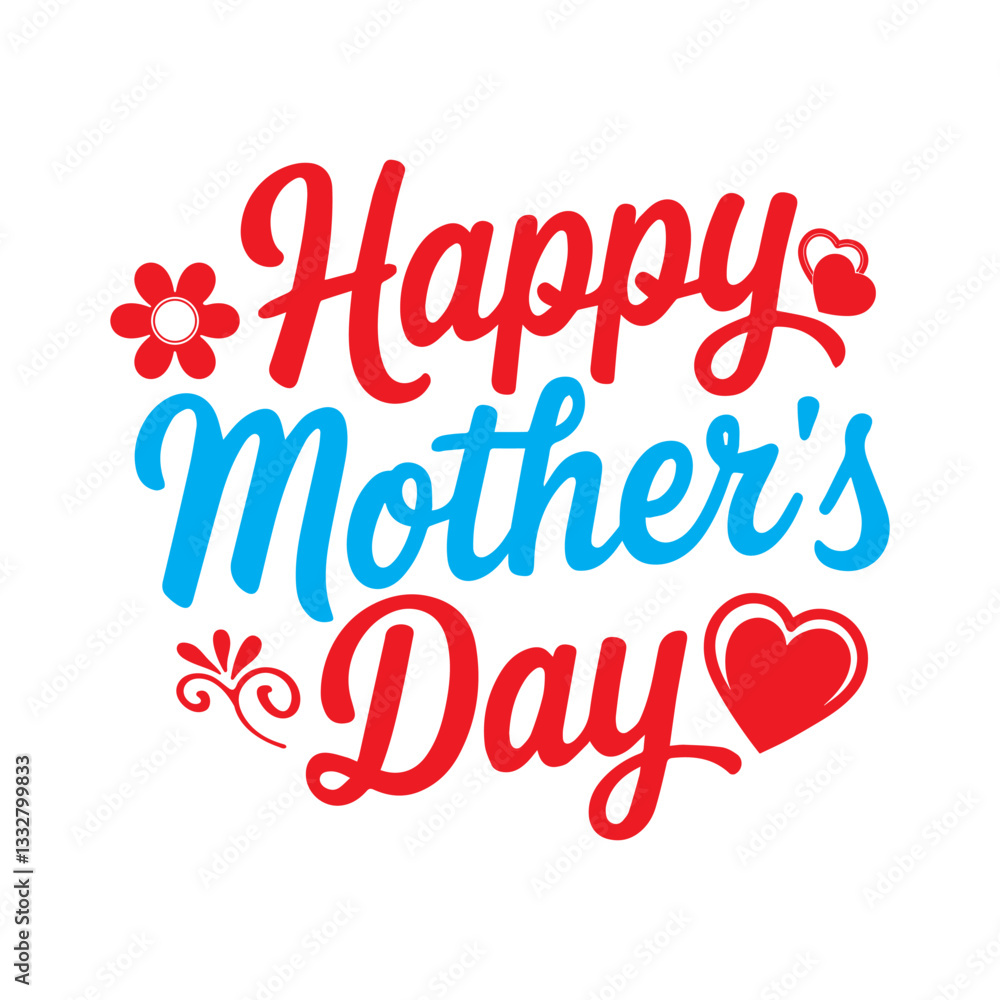 Mother's day typography design. Mother's day typography design.