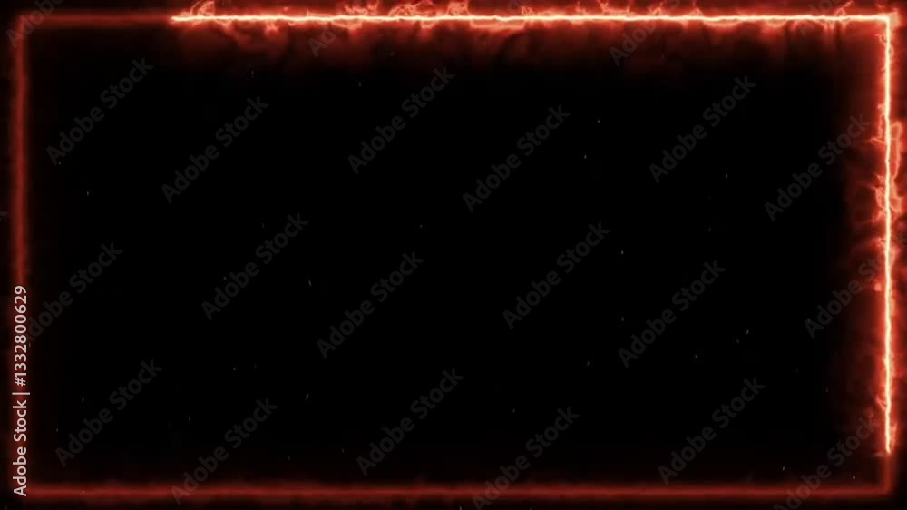 Fire frame motion background loop with dynamic burning flame border and ...