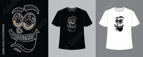 you are the middleman text t-shirt design illustration