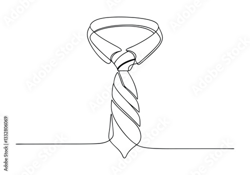 minimalist black line art tie clip art preview