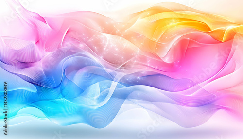 Abstract colorful flowing fabrics