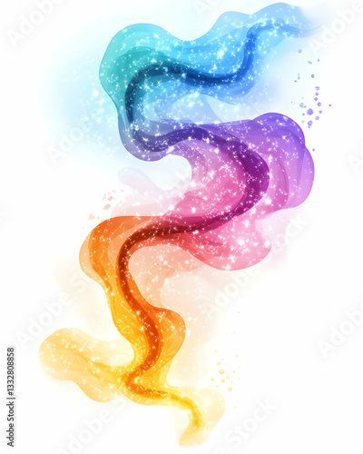 Abstract Colorful Flowing Liquid Design Background