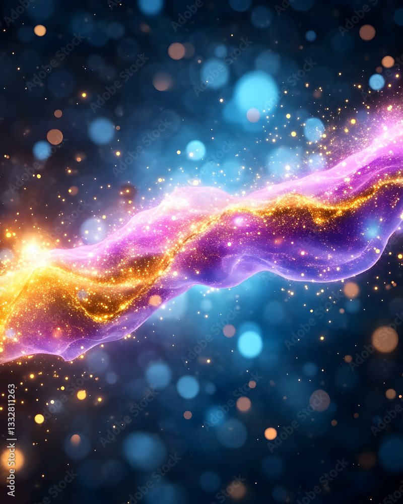 Abstract energy flow, cosmic background, vibrant colors Abstract energy flow, cosmic background, vibrant colors